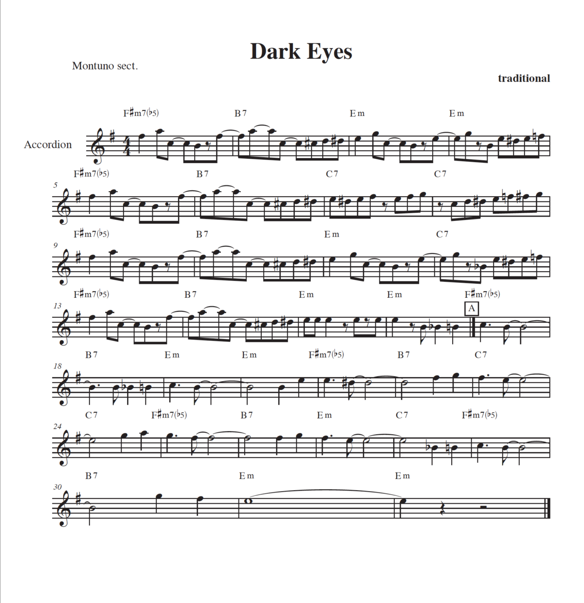 dark eyes accordion sheet music Maskim Kompozit A rA nler San. ve Tic. Ltd. A ti